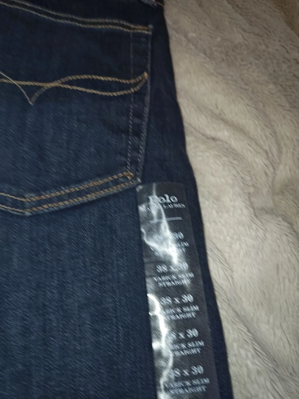 Polo by Ralph Lauren Men's Dark Indigo Bootcut Jeans 38x30